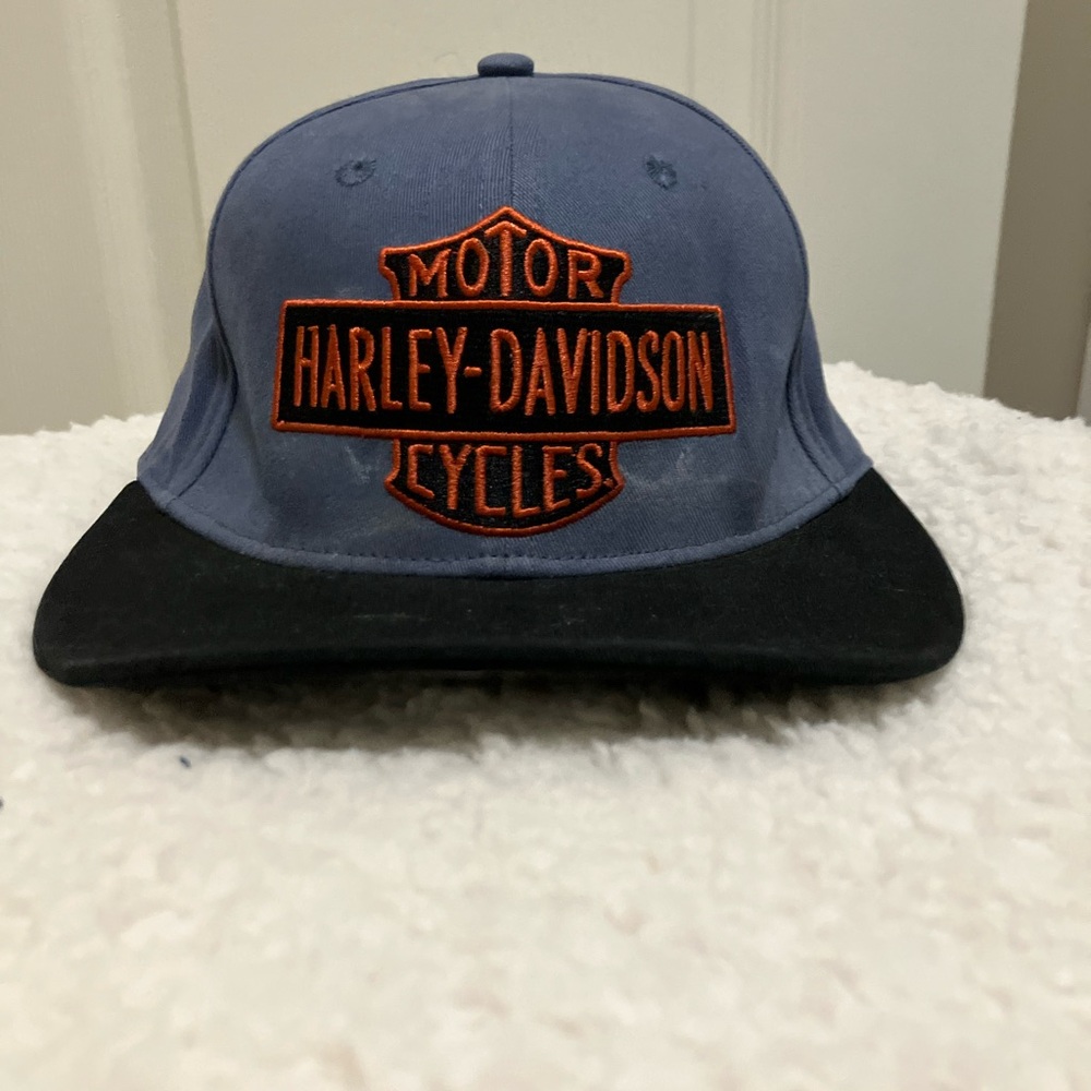 Harley-Davidson Blue and Black Logo Hat